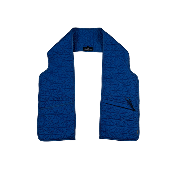Stone Island 2013 Shadow Project Blue Quilted Zipped Pockets Scarf