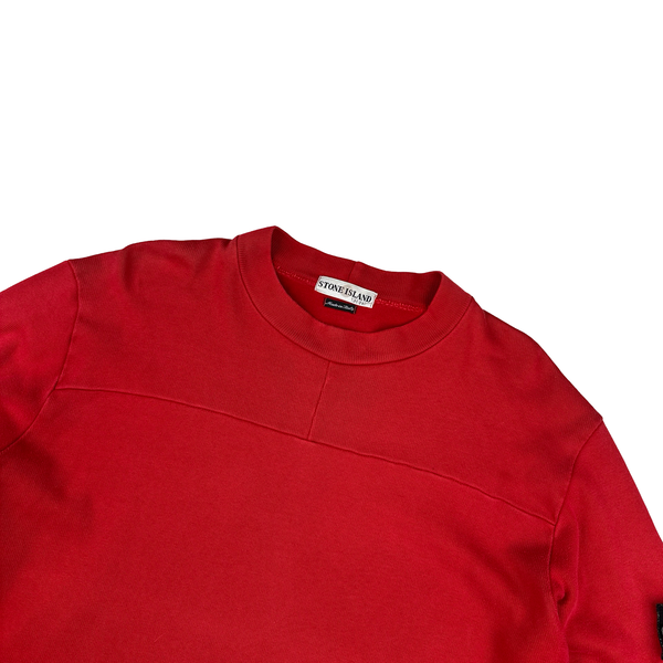 Stone Island 2000 Boxy Fit Red Pullover Crewneck Jumper - Large