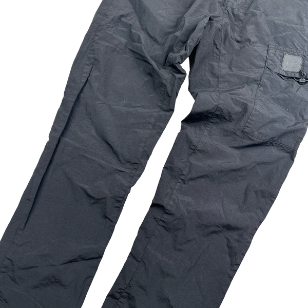 CP Company Metropolis Black Nylon Spellout Cargo Trousers - Small