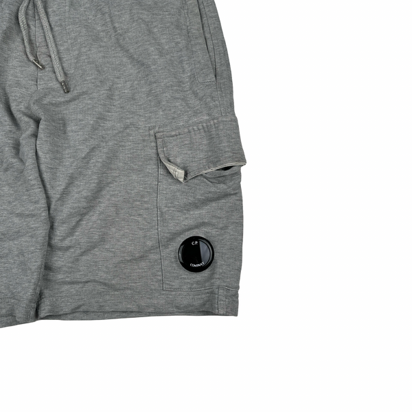 CP Company Grey Cotton Lens Viewer Shorts - Medium