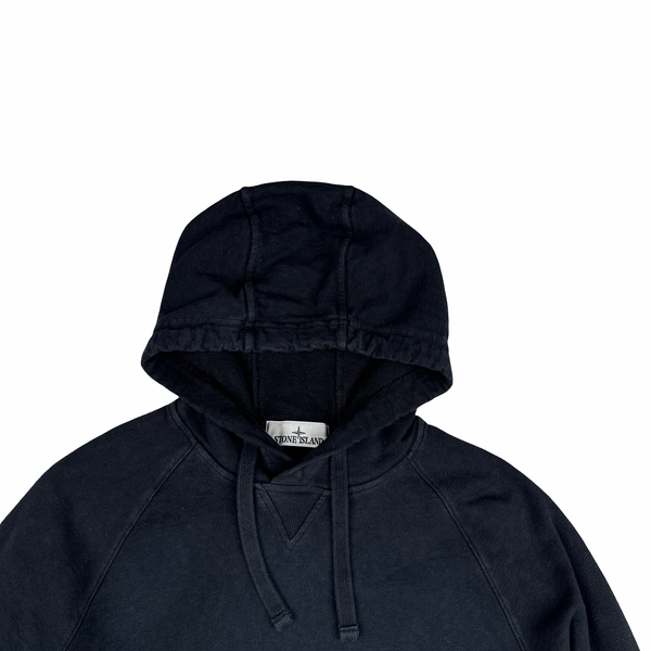 Stone Island 2023 Black Cotton Marl Hoodie - Medium