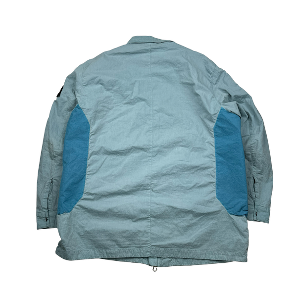 Stone Island Shadow Project 2020 Blue Colour Block Cotton Pocket Zipped Jacket - XL