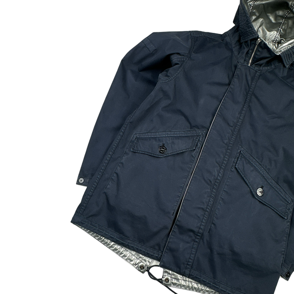 Stone Island Reversible Silver Spaceman Raso Gommato Jacket