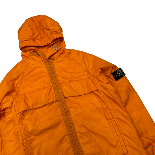 Stone Island 2000s Orange Fleece Lined Vintage Jacket - Small