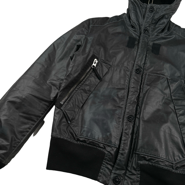 Stone Island 2011 Black/ Blue Waxed Ice 2 Jacket - Small