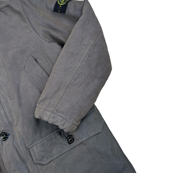 Stone Island 2015 Panama HT Dark Grey Trench Coat - Large