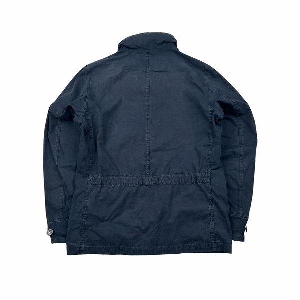 Stone Island 2020 Navy Cotton Cordura Centre Badge Field Jacket - Small