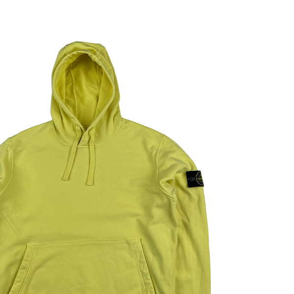 Stone Island 2020 Yellow Pullover Hoodie - Large