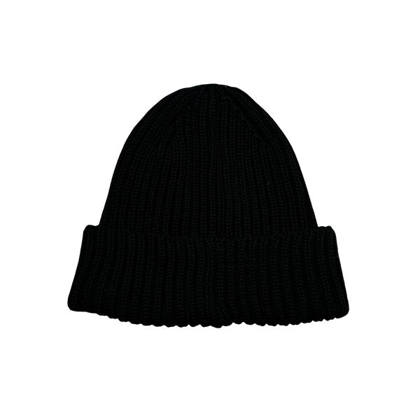 CP Company Black Merino Wool Goggle Beanie