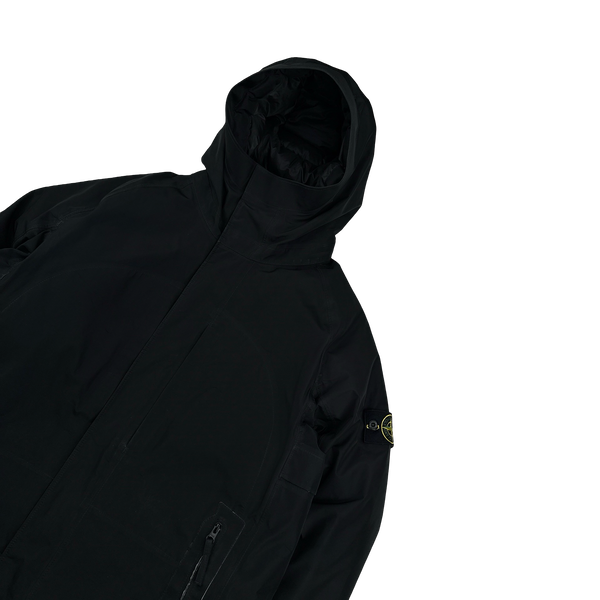 Stone Island 2022 Black 3L Gore-Tex Puffer In Recycled Polyester Down Jacket - Large