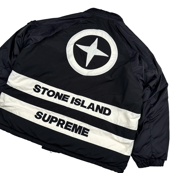 Stone Island x Supreme 2023 Tela Logo Reversible Down Puffer Jacket - XXL