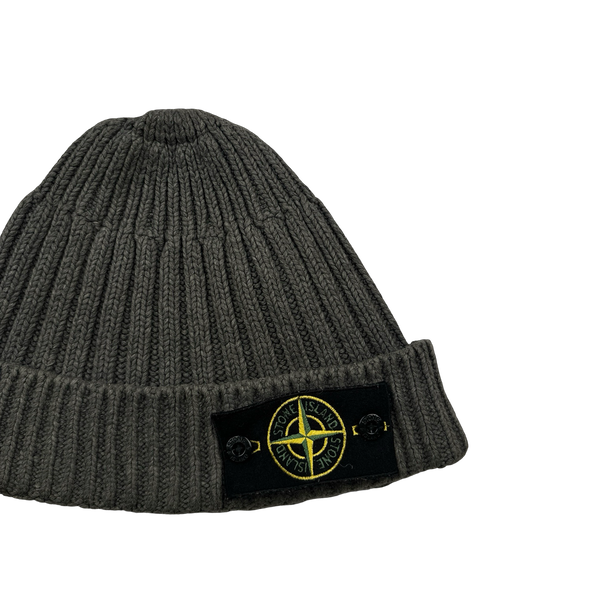 Stone Island 2011 Grey Ribbed Wool Beanie