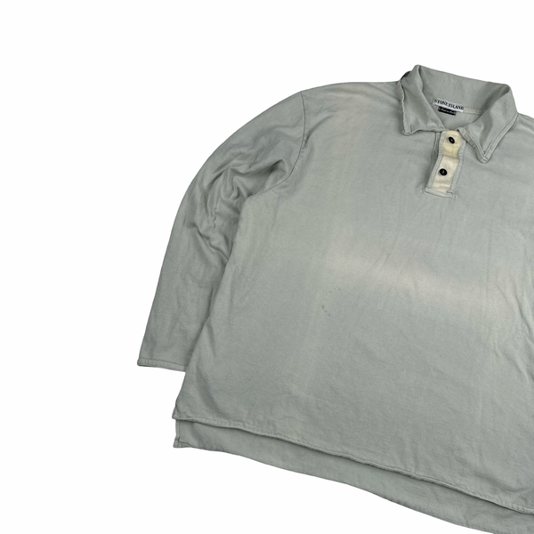 Stone Island 2000 Vintage Cotton Quarter Buttoned Jumper - XXL