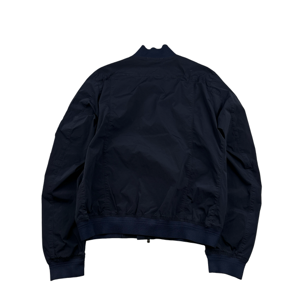 CP Company Navy Nycra Stretch Lightweight Bomber Jacket - Large