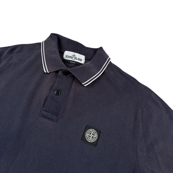 Stone Island 2021 Navy Cotton Patch Polo Shirt - Medium