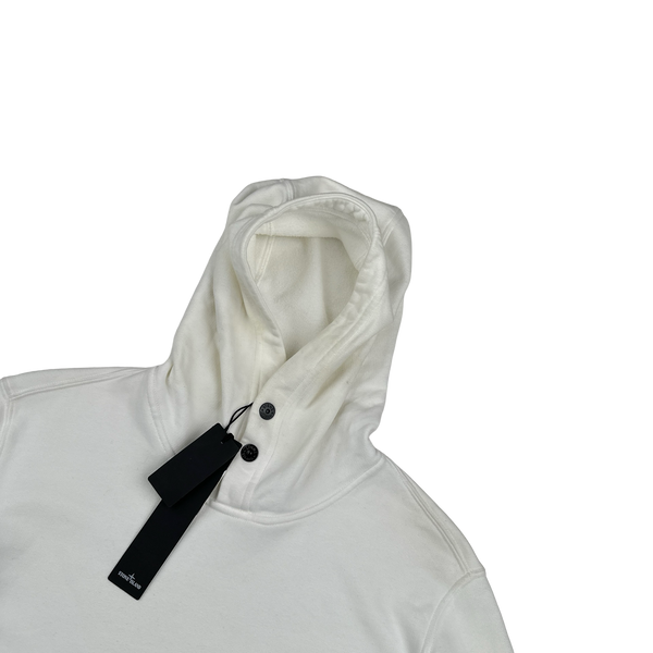 Stone Island 2023 White Pullover Hoodie - Medium