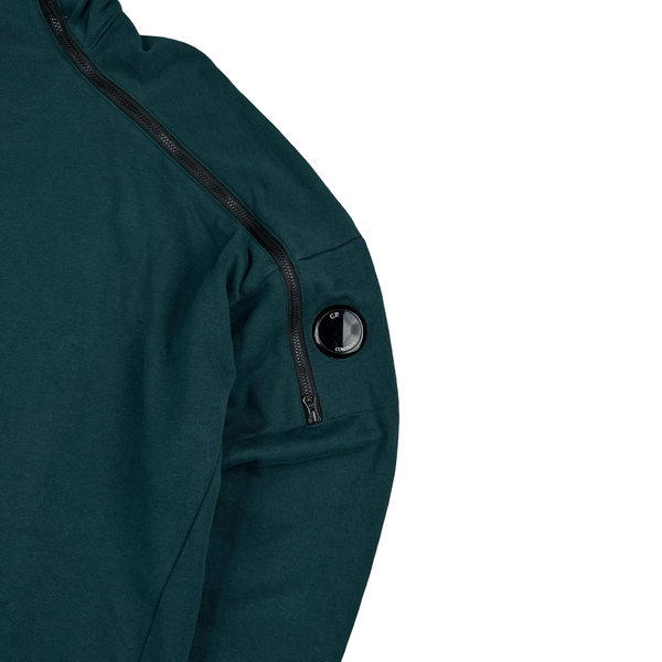 CP Company Jade Cotton Lens View Zipped Neckline Hoodie - XL