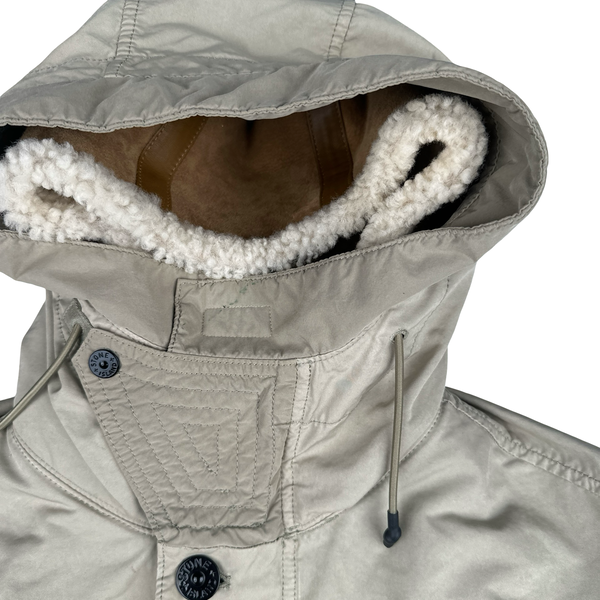 Stone Island Beige David TC Blanket Lined Fishtail Parka Jacket - XL