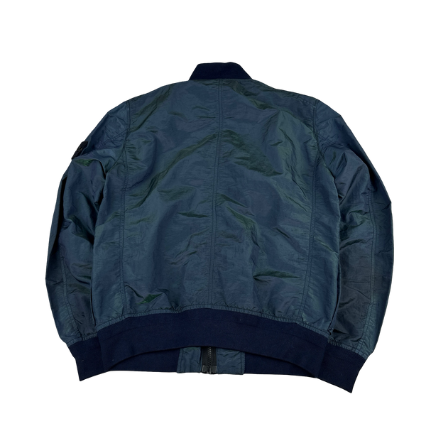 Stone Island 2017 Blue & Green Nylon Metal Colour Weft Jacket - Medium