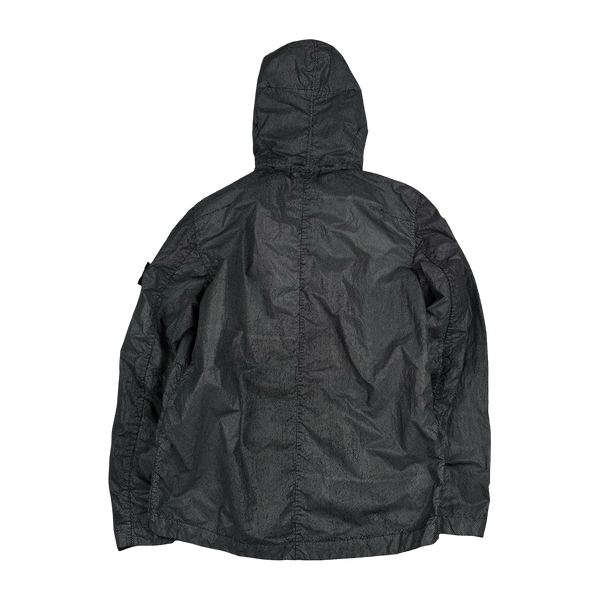 Stone Island 2016 Black Silver Pixel Reflective Hooded Jacket - Large