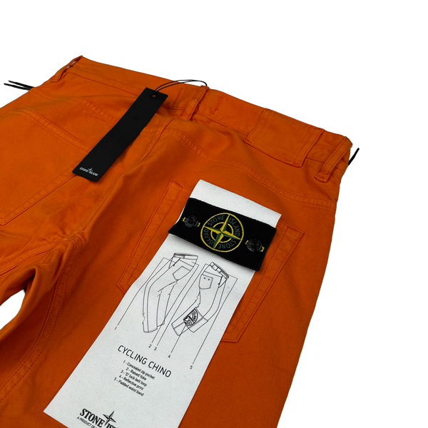 Stone Island 2014 Orange Slim Fit Cycling Chino Trousers - 29"