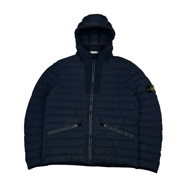 Stone Island 2019 Navy Loom Woven Down Puffer Jacket - Large