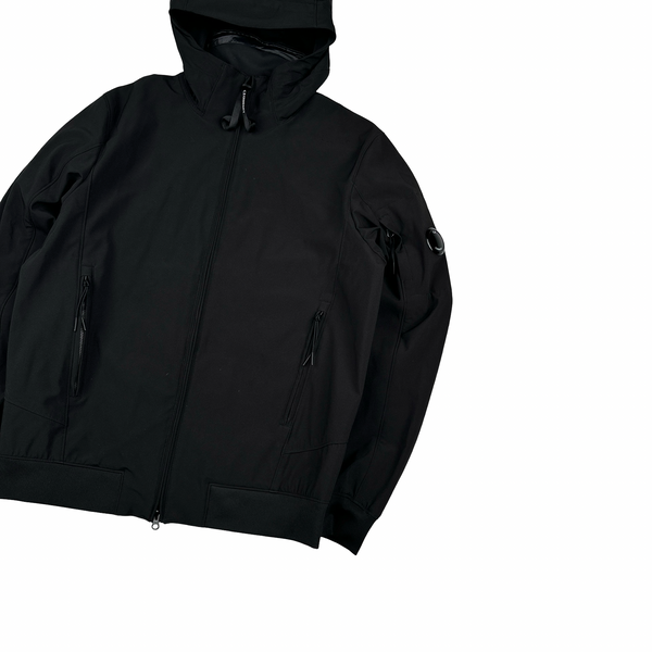 CP Company Black Soft Shell Lens View Jacket - XL