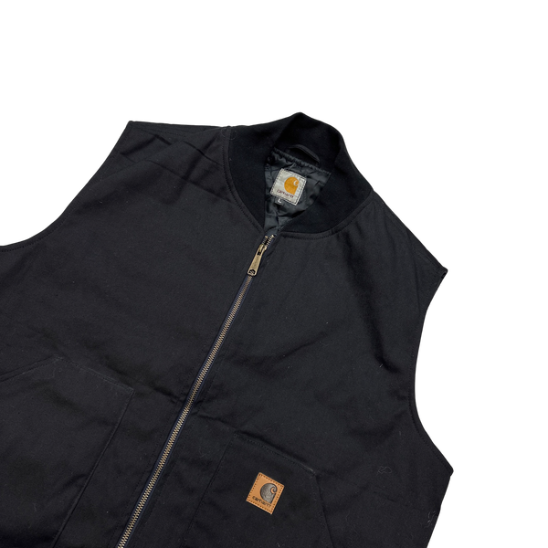 Carhartt Black Reworked Quilted Gilet - Large