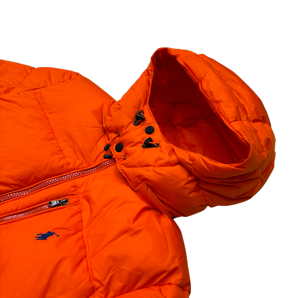 Ralph Lauren Orange El Cap Down Filled Puffer Jacket - Medium