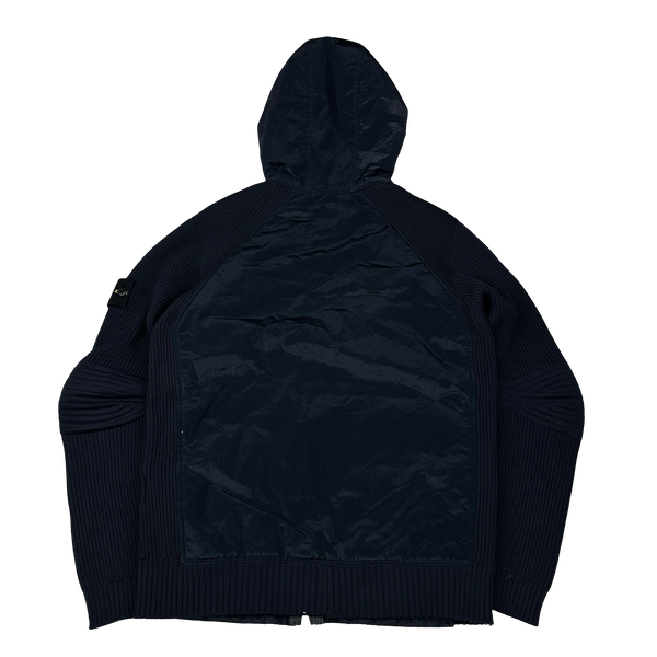 Stone Island 2016 Navy Nylon Metal Knitted Jacket - Medium