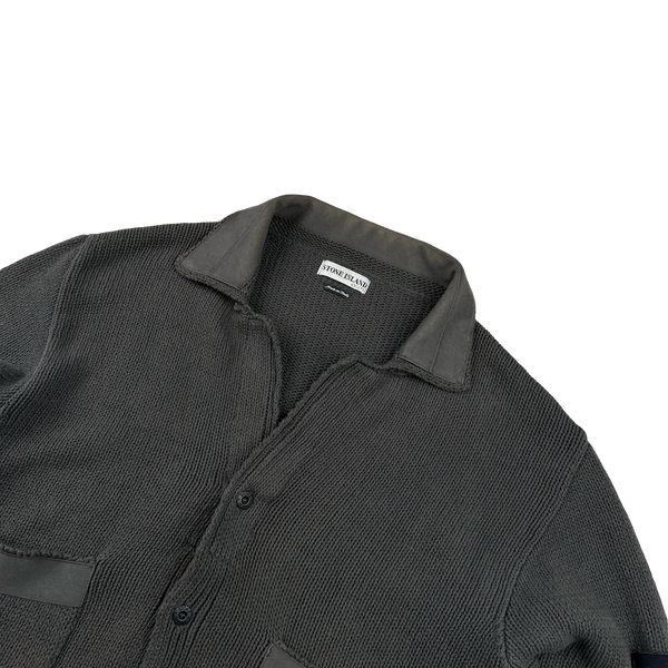 Stone Island Vintage 2002 Brown Cotton Knit Cardigan - XXL