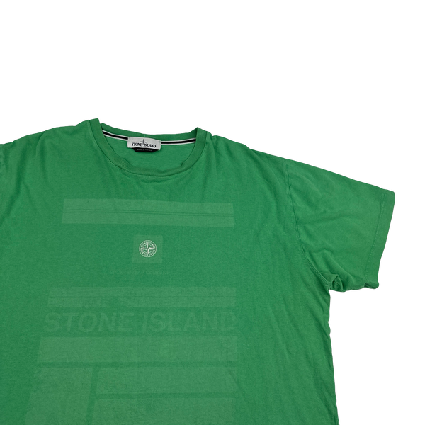 Stone Island Green Graphic Print T Shirt - 3XL