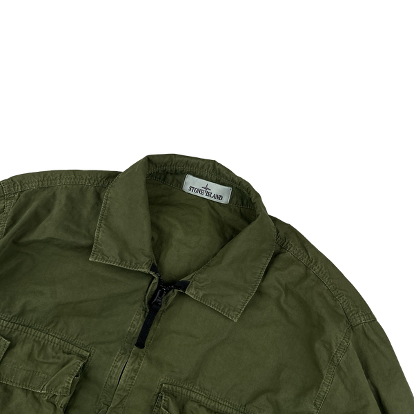 Stone Island 2022 Khaki Double Pocket Overshirt - XL