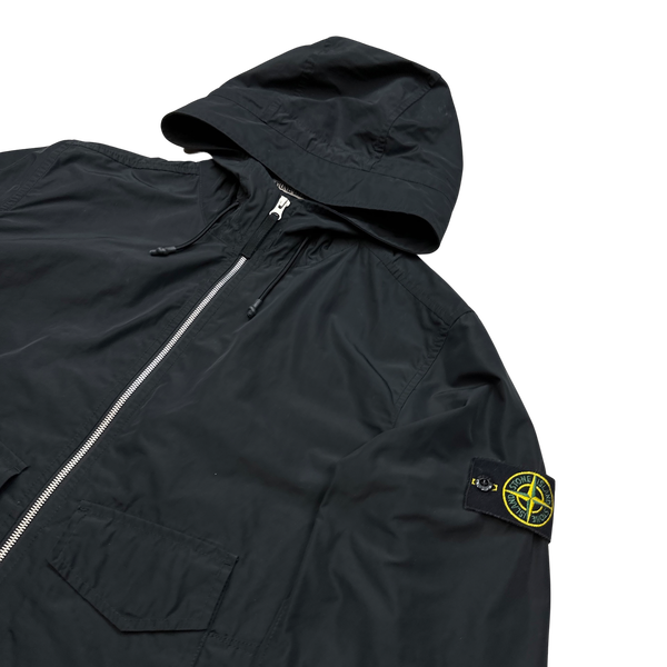 Stone Island 2021 Black Micro Reps Parka Jacket - Large