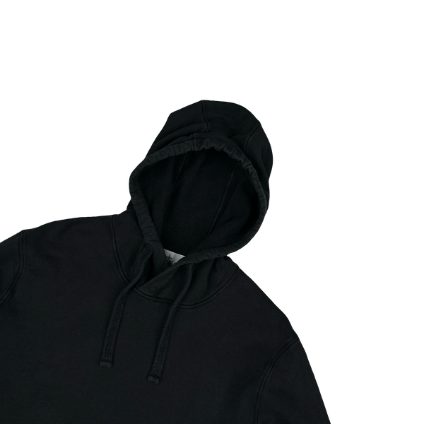 Stone Island 2022 Black Pullover Cotton Hoodie - Small