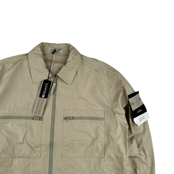 Stone Island 2024 Beige O Ventile Ghost Zipped Overshirt XL