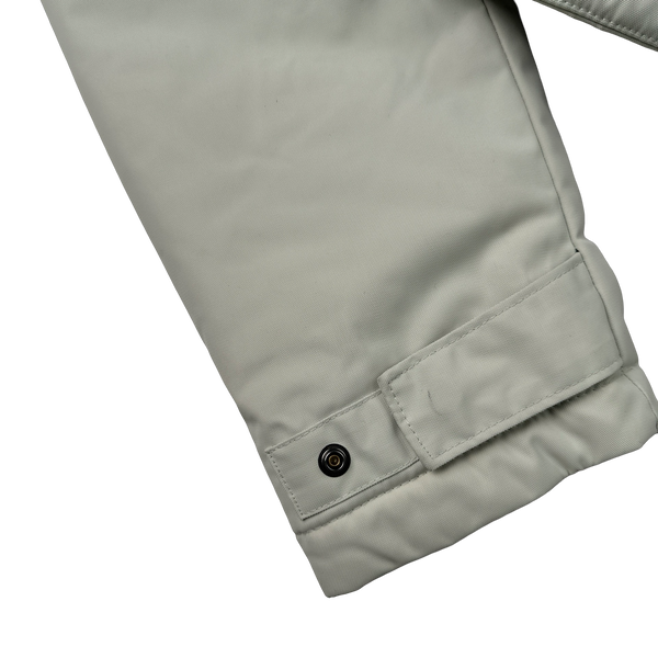 CP Company Cream Fleece Lined Heavyweight Dynatec Metropolis Jacket - Large