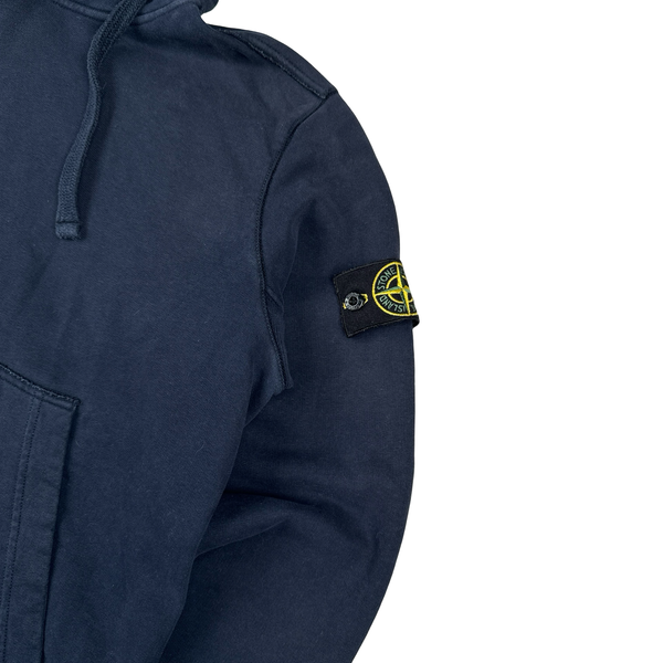 Stone Island 2017 Navy Cotton Pullover Hoodie - Large