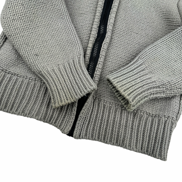 Stone Island AW/2001 Heavyweight Wool Knit Zip Up Jumper - Large 
