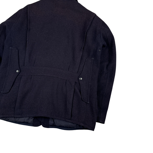 Ralph Lauren Navy Wool Multi Pocket Buttoned Field Jacket - Medium
