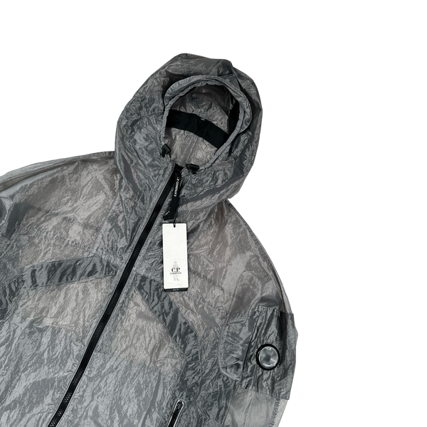 CP Company Grey Garment Dyed Nylon Kan D Shell Jacket - Small