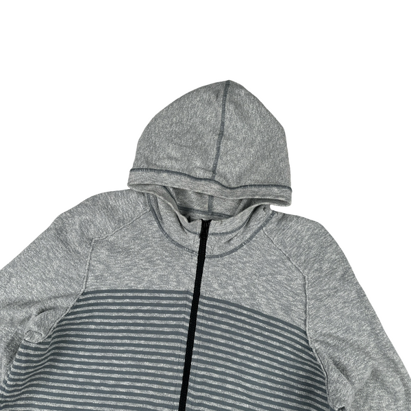 Stone Island 2017 Blue Marl Marina Cotton Lightweight Knit Zipped Hoodie - Small