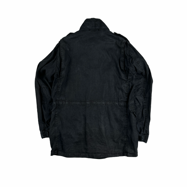 Stone Island 2005 Navy Shoulder Badge Lino Flax Dutch Rope Jacket - Medium