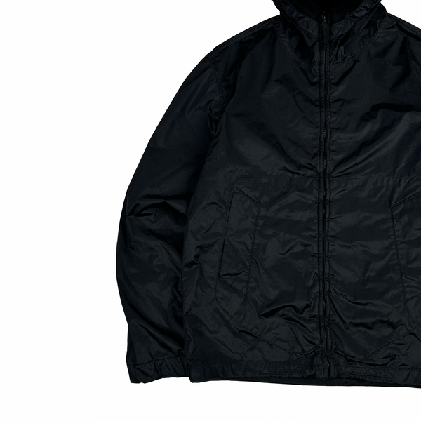 Stone Island 2005 Black Velvet Lined Shimmer Jacket - Large