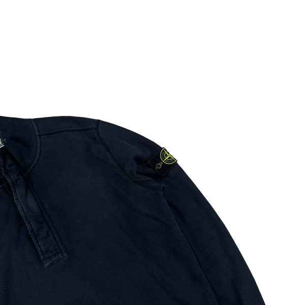 Stone Island 2019  Navy Quarter Zipped Cotton - Large