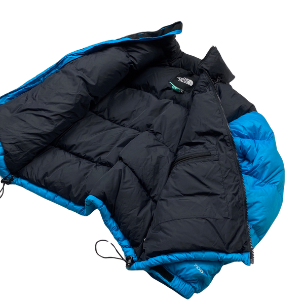 North Face 700 Down Filled Blue Puffer Jacket - Medium