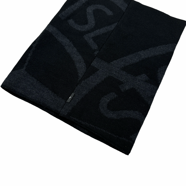 Stone Island Wool Blend Mixed Yarn Graphic Snood Scarf