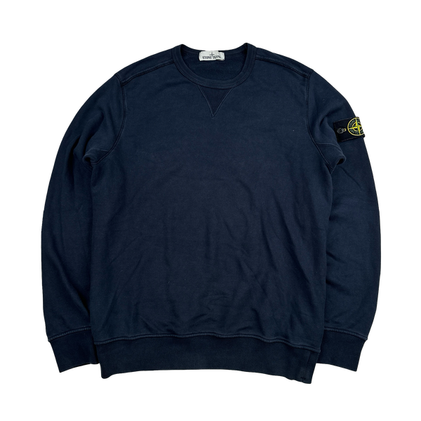 Stone Island 2018 Navy Cotton Crewneck Sweatshirt - XXL
