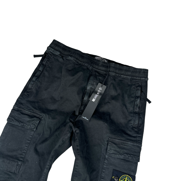 Stone Island 2022 Black RE T Cargo Trousers - Small