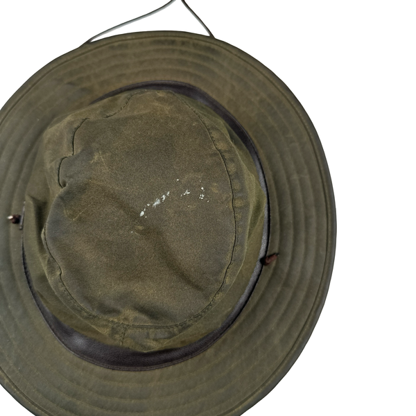 Barbour Waxed Green Bucket Hat - Medium